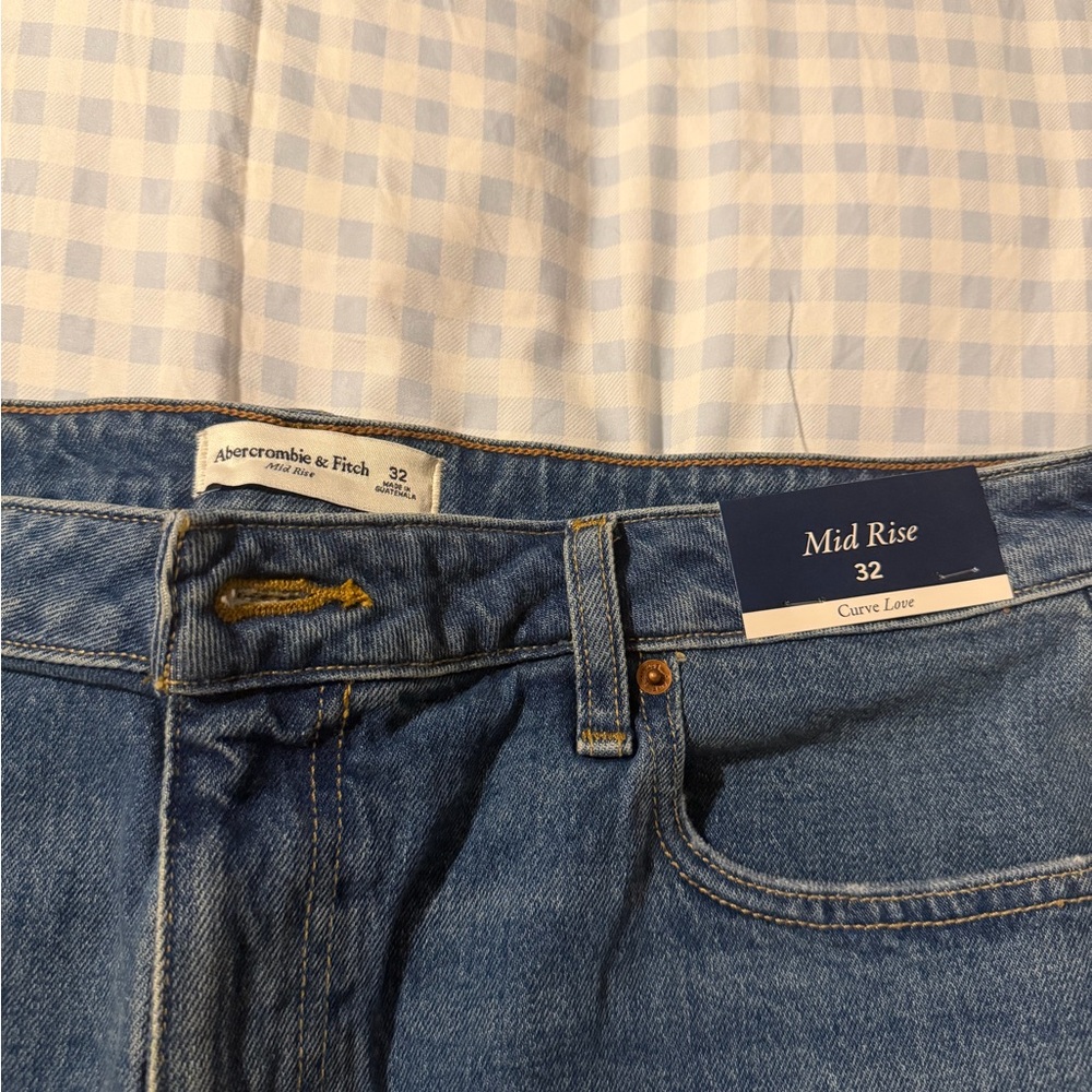 Abercrombie & Fitch Dark Blue Denim Mini Skirt - Picture 2 of 3